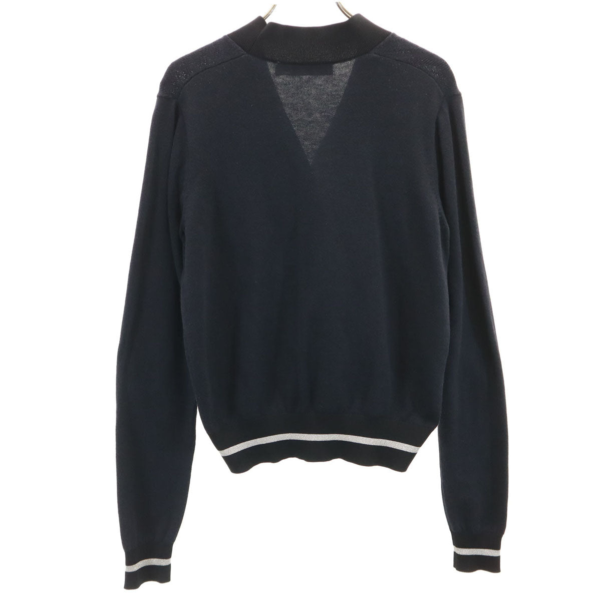 FRED PERRY フレッドペリー 長袖 Vネック ニットカーディガン 10 ブラック レディース