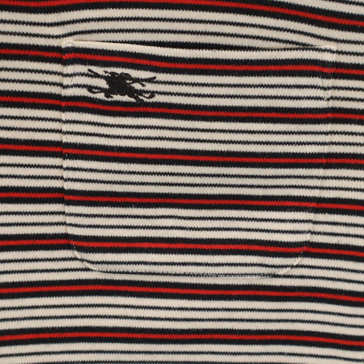 BURBERRY GOLF バーバリーゴルフ ボーダー柄 長袖 ポロシャツ L アイボリー メンズ