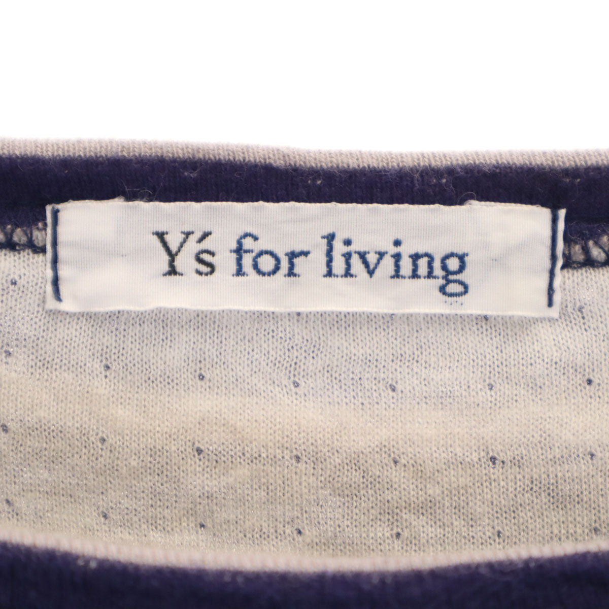 Y's for living ワイズフォーリビング ボーダー柄 7分袖 ワンピース ネイビー ヨウジヤマモト レディース