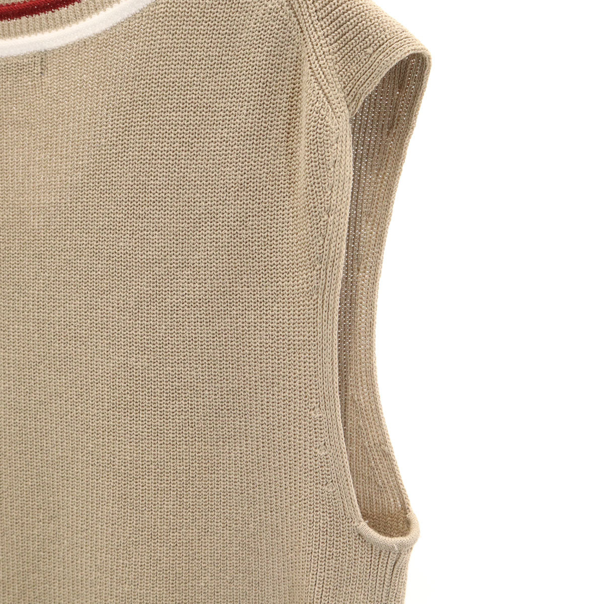 BLUE LABEL CRESTBRIDGE ブルーレーベルクレストブリッジ Vネック ニットベスト 36 ベージュ レディース