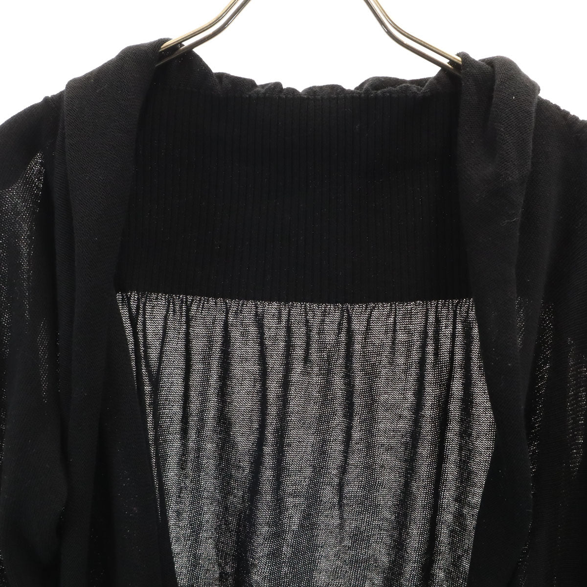 HaaT ISSEY MIYAKE ハート イッセイミヤケ 日本製 長袖 ニットカーディガン 2 ブラック レディース