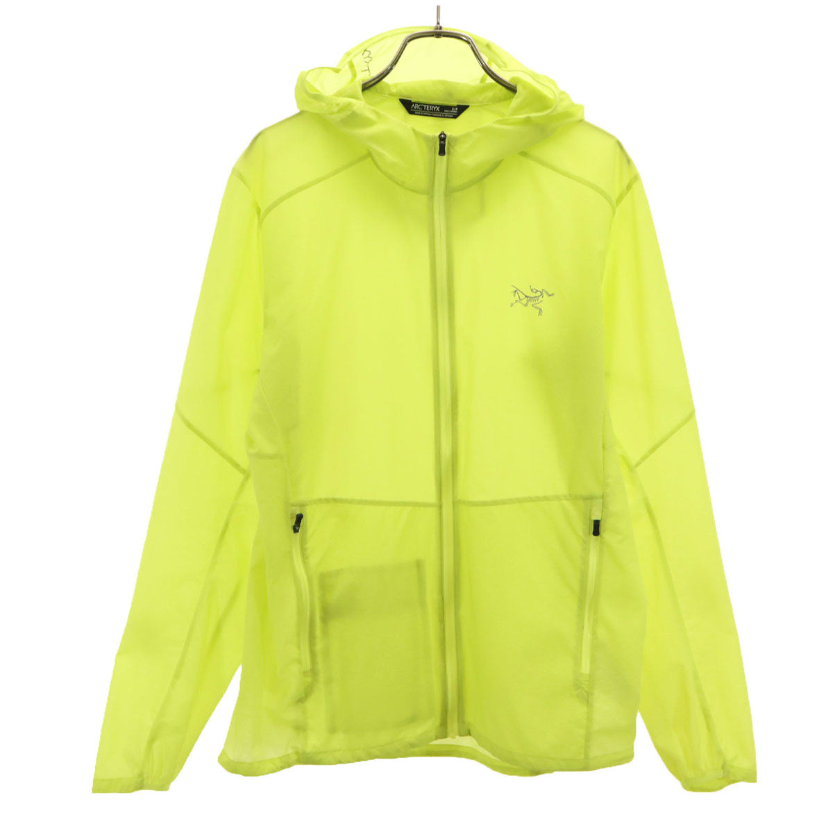 ARC'TERYX アークテリクス インセンド エアシェル ジャケット S 黄緑 アウトドア フーディー メンズ