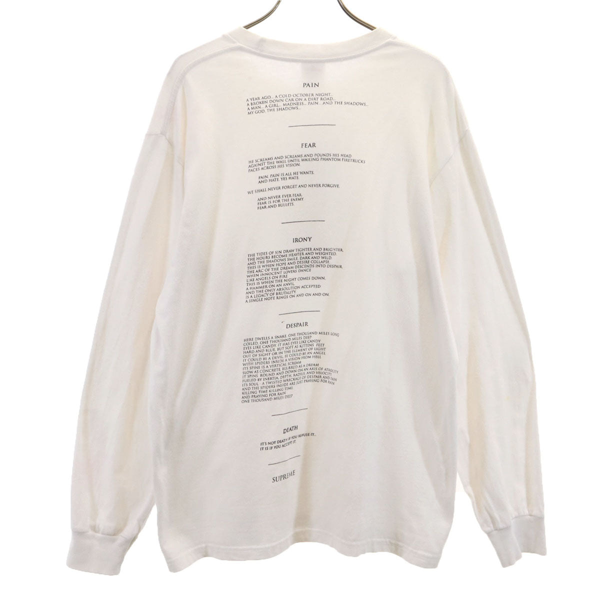 Supreme シュプリーム The Crow ザ クロウ コラボ USA製 長袖 Tシャツ M ホワイト ロンT メンズ