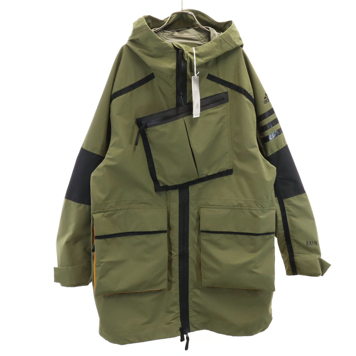 美品 adidas アディダス Xploric RAIN マウンテンパーカー 2XO オリーブ メンズ
