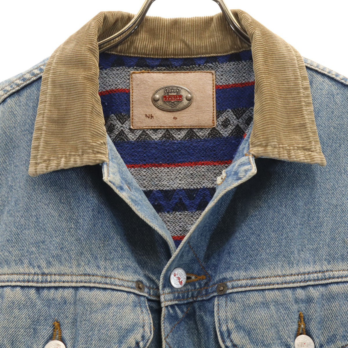 Nigel Cabourn ナイジェルケーボン イタリア製 デニムジャケット M ブルー系 ジージャン メンズ