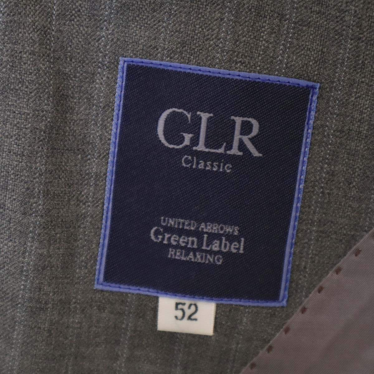 green label relaxing グリーンレーベルリラクシング 長袖 テーラードジャケット 52 グレー メンズ