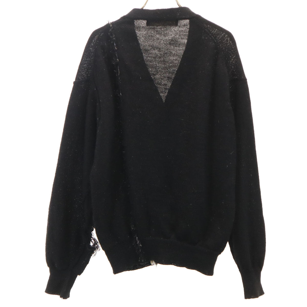 COMME des GARCONS HOMME コムデギャルソンオム 80s 90s オールド 長袖 Vネック ニットカーディガン ブラック メンズ