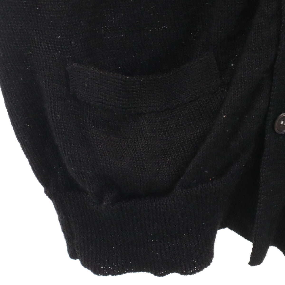COMME des GARCONS HOMME コムデギャルソンオム 80s 90s オールド 長袖 Vネック ニットカーディガン ブラック メンズ