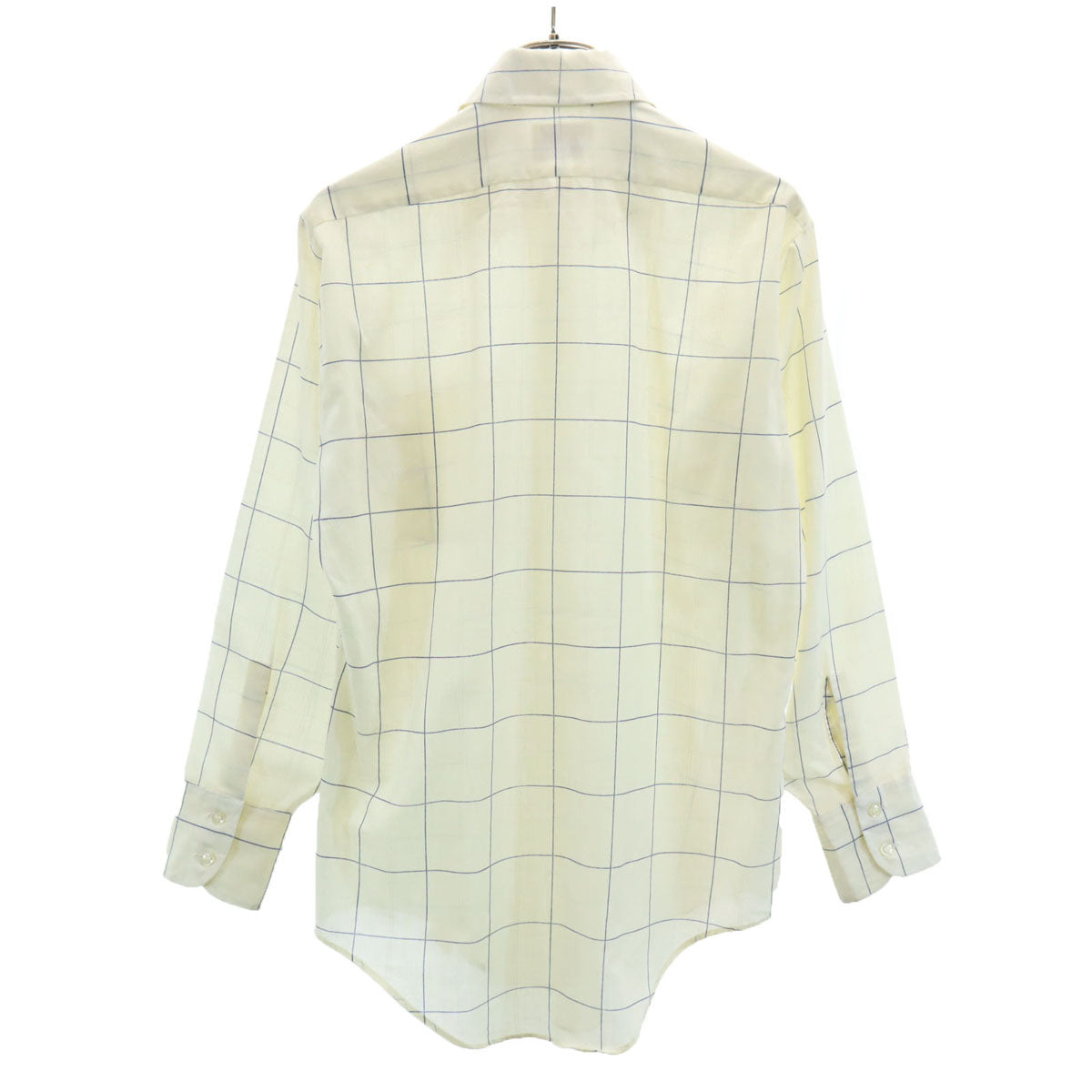 ARROW アロー 70s ヴィンテージ ウィンドウペンチェック 長袖 シャツ 32 ライトイエロー系 メンズ