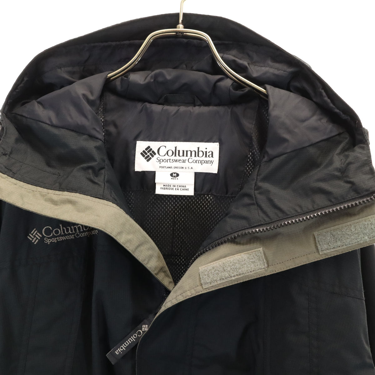 Columbia コロンビア PM3190 ハーフジップ ナイロンジャケット M ブラック アウトドア 裏メッシュ プルオーバー メンズ