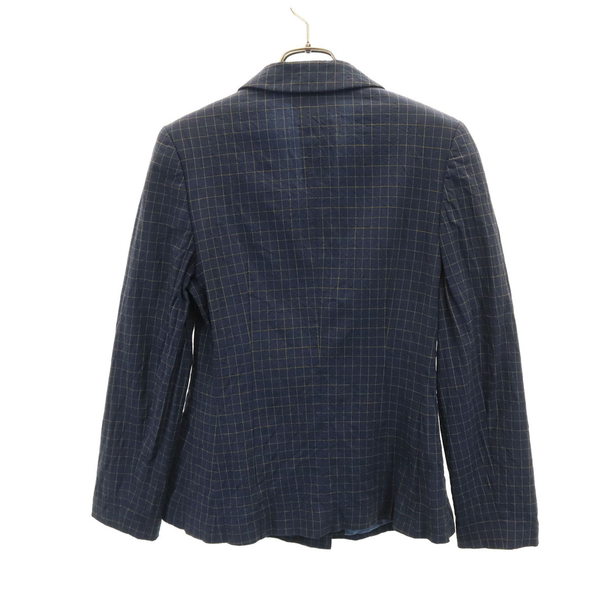 miss chloe ミスクロエ 日本製 チェック柄 ジャケット 40 ネイビー レディース