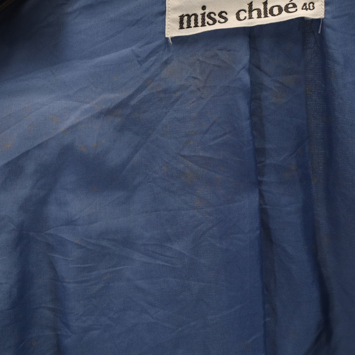 miss chloe ミスクロエ 日本製 チェック柄 ジャケット 40 ネイビー レディース