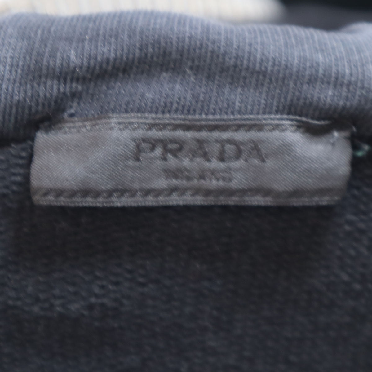 PRADA プラダ 長袖 スウェット ジップパーカー M ブラック メンズ