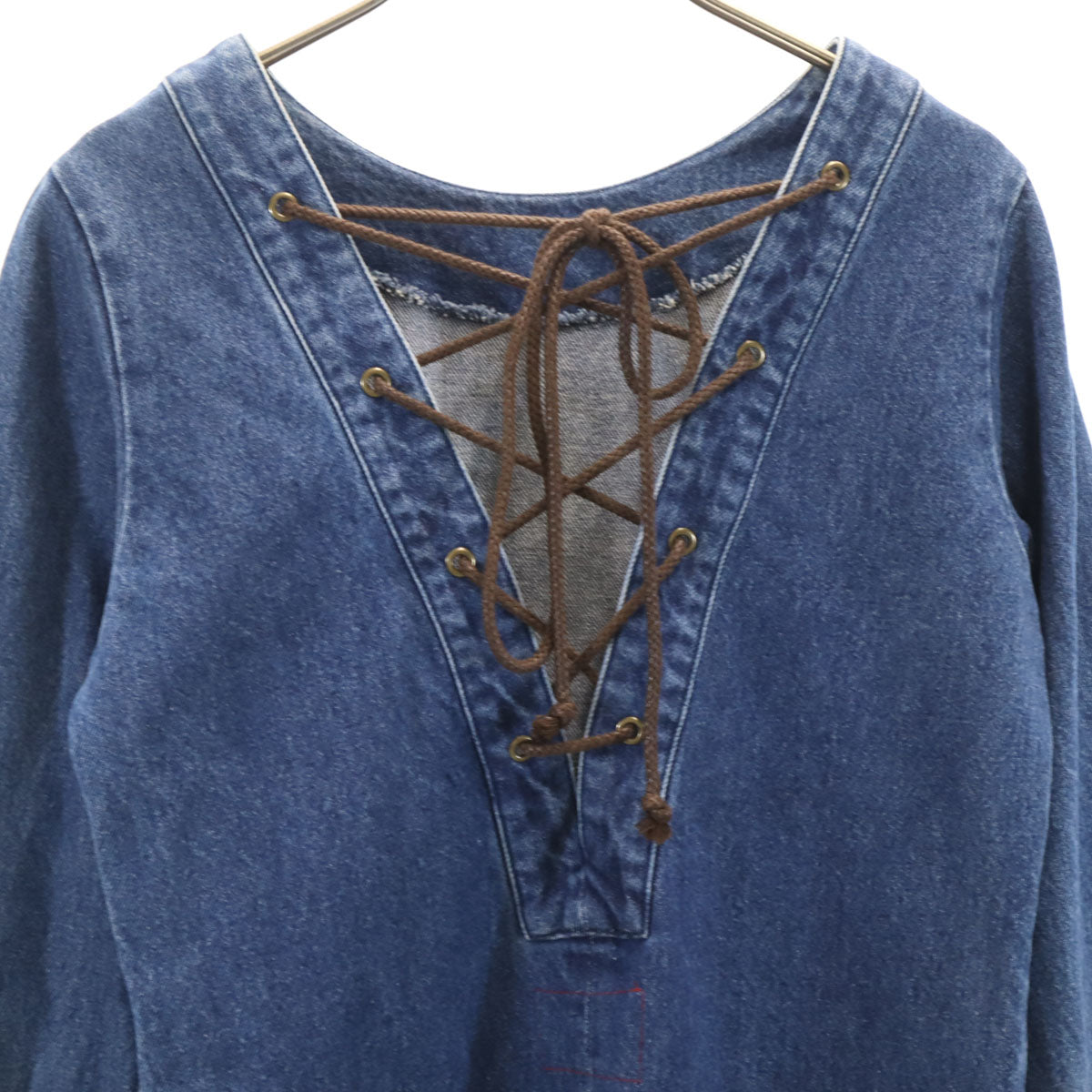 R.H. ViNTAGE アールエイチヴィンテージ 長袖 デニム ワンピース XS ウォッシュブルー ロンハーマン レディース