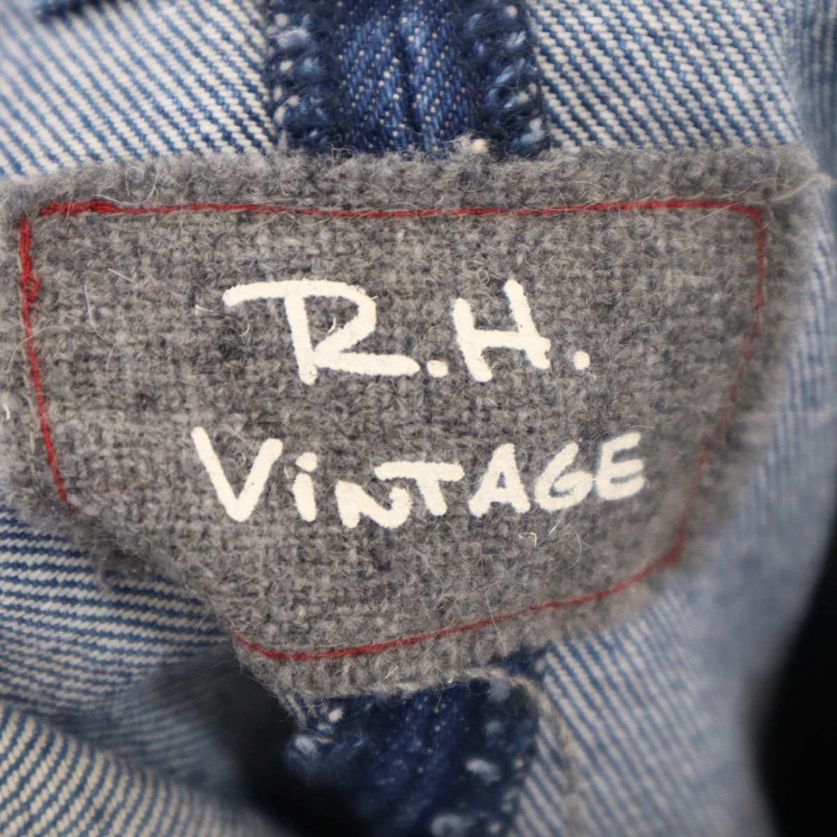 R.H. ViNTAGE アールエイチヴィンテージ 長袖 デニム ワンピース XS ウォッシュブルー ロンハーマン レディース
