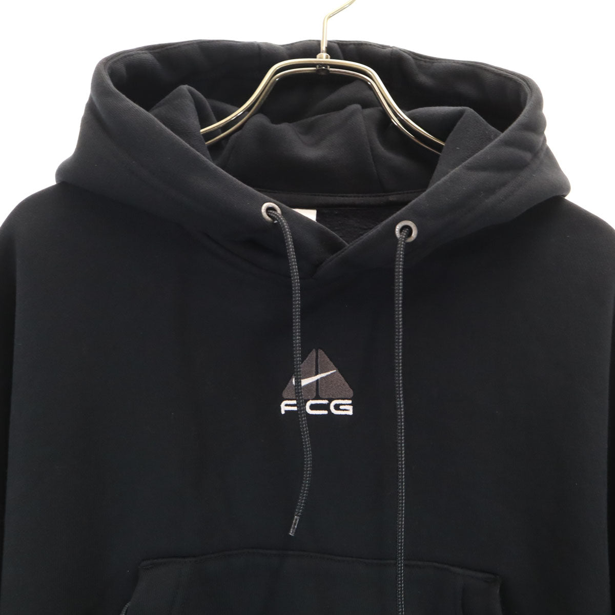 NIKE ACG ナイキエーシージー 長袖 ショート丈 スウェットパーカー M ブラック 裏起毛 レディース
