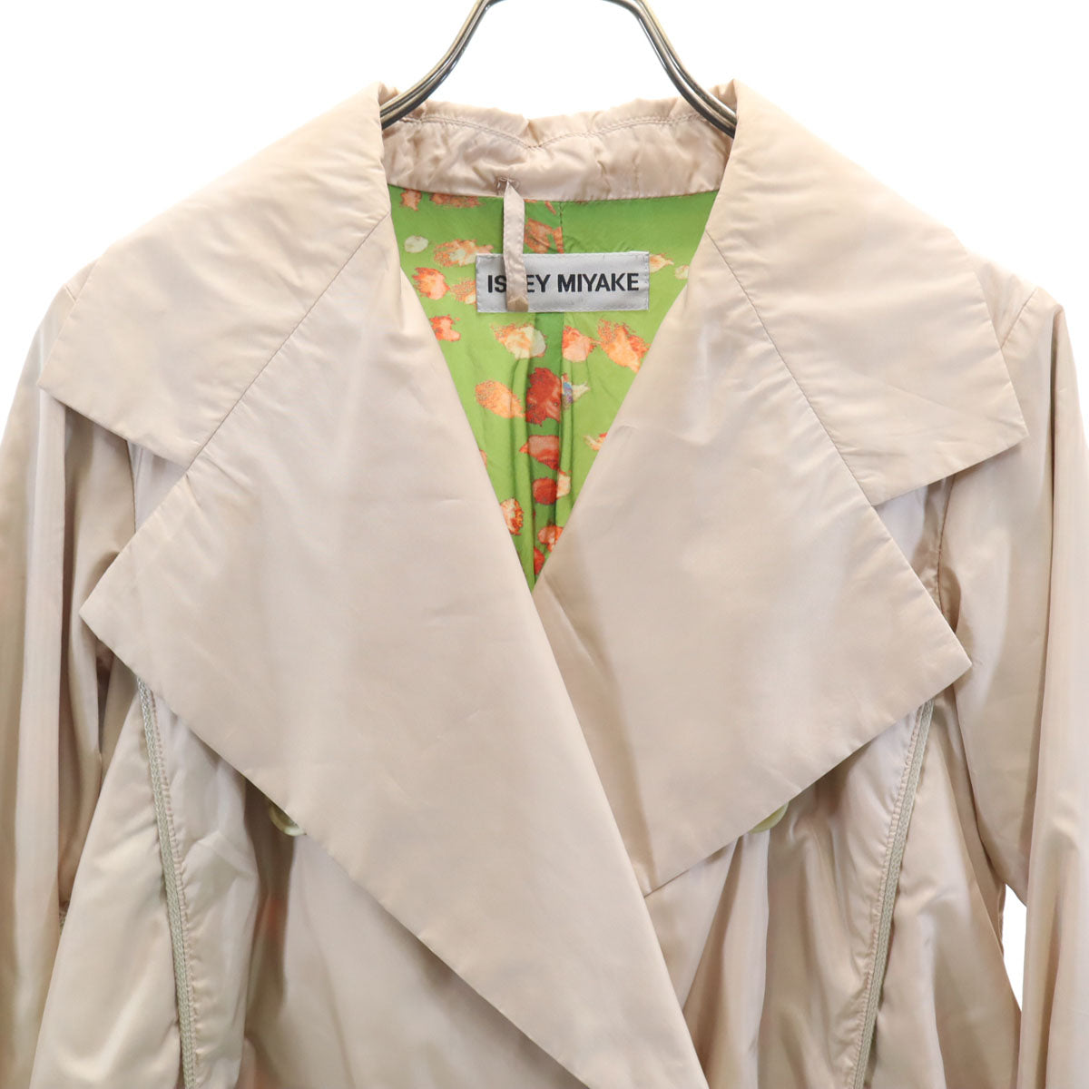 ISSEY MIYAKE イッセイミヤケ 日本製 ダブルブレスト コート 1 ベージュ レディース