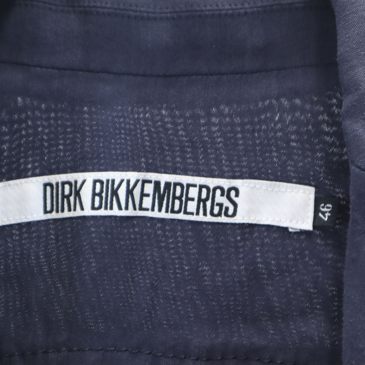 DIRK BIKKEMBERGS ダークビッケンバーグ イタリア製 リネンブレンド テーラードジャケット 46 ネイビー アンコン メンズ