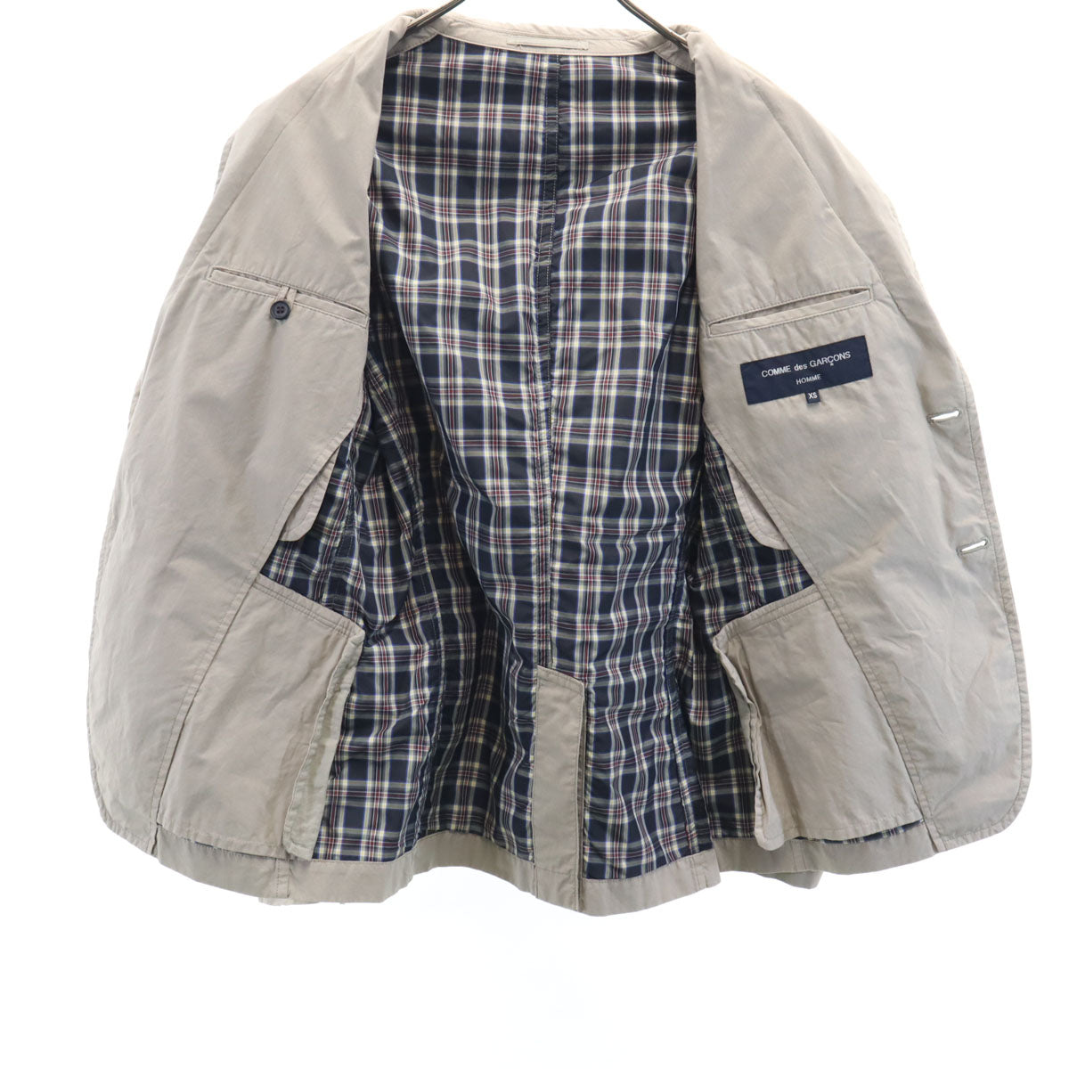 COMME des GARCONS HOMME コムデギャルソンオム 2011年 日本製 テーラードジャケット XS グレージュ メンズ