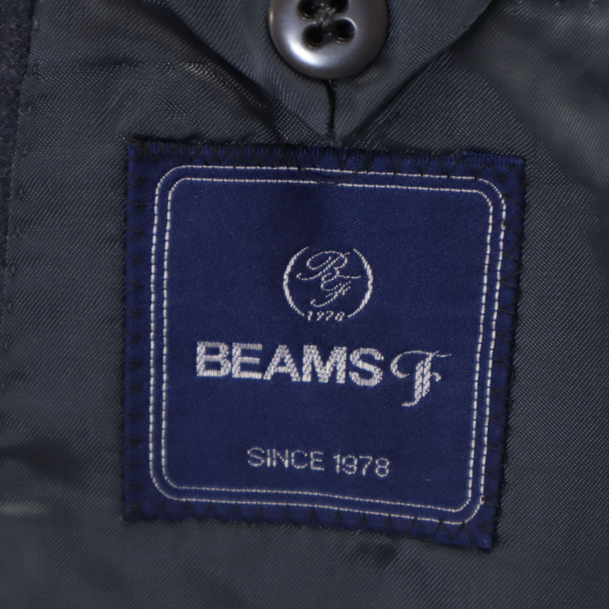 BEAMS F ビームスエフ 日本製 ストライプ テーラードジャケット 93 ネイビー メンズ