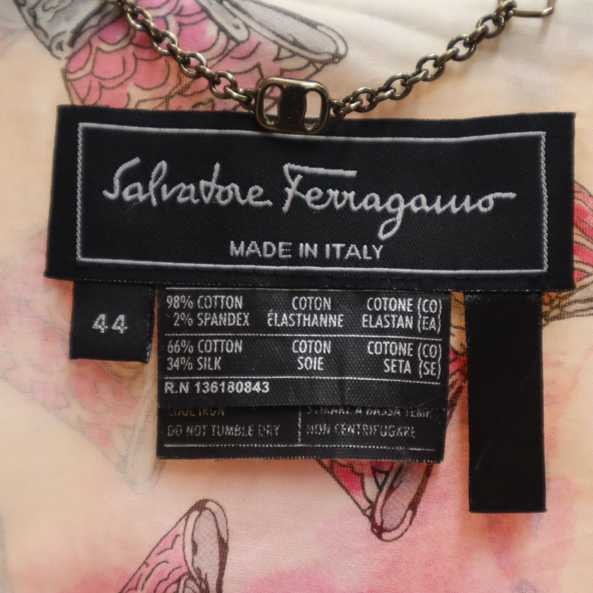 Salvatore Ferragamo サルヴァトーレフェラガモ イタリア製 テーラードジャケット 44 ペールオレンジ レディース