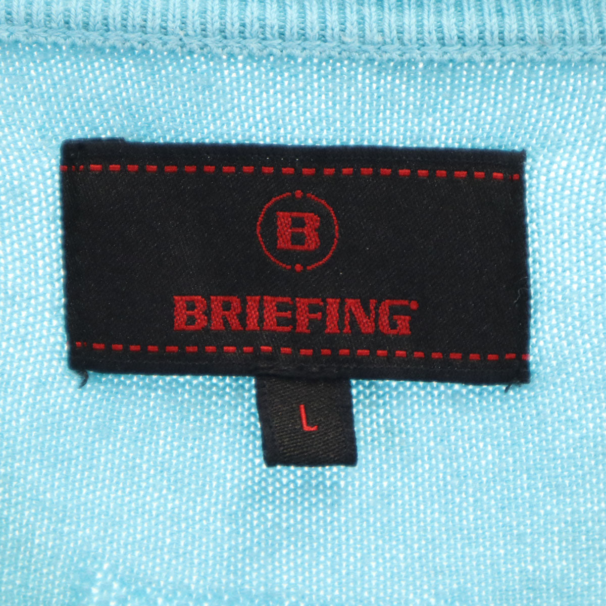 BRIEFING ブリーフィング シルクブレンド ゴルフ 長袖 セーター L ブルー系 ニット メンズ