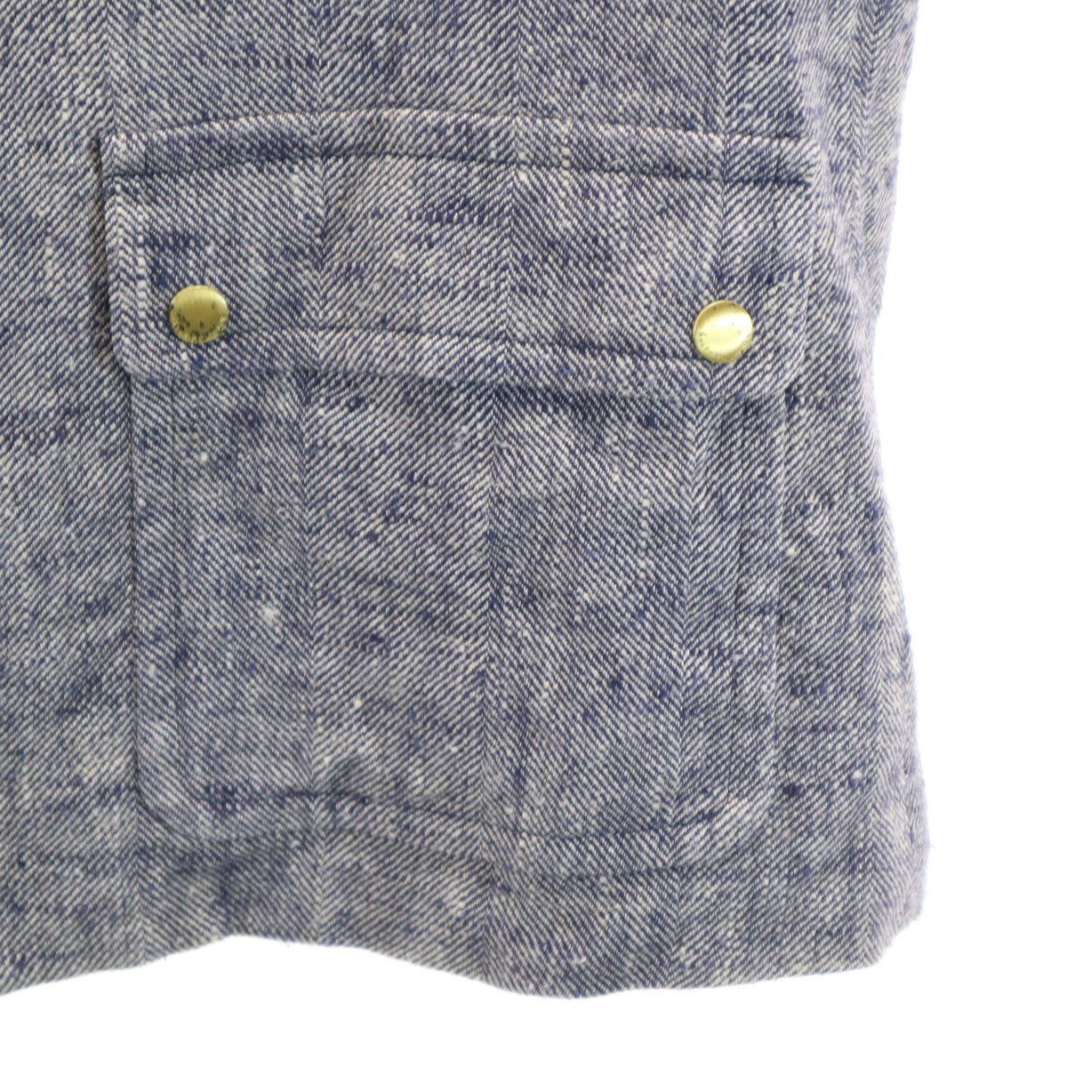RALPH RL LAUREN ラルフアールエルローレン 日本製 シルクブレンド ジップジャケット 5F グレー インパクト21 レディース