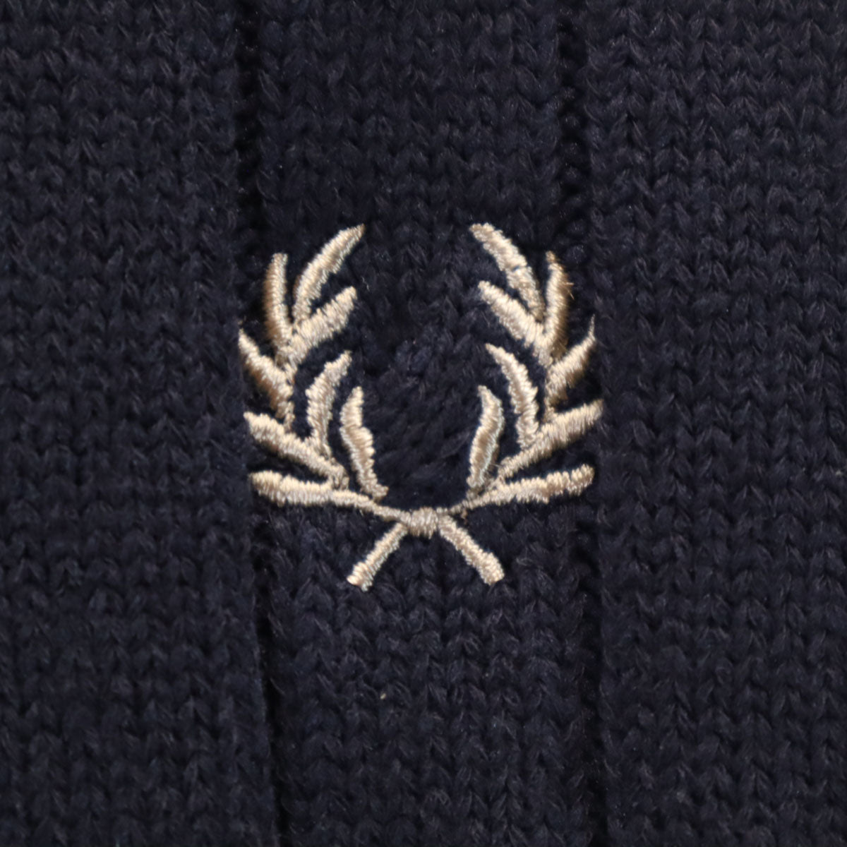 FRED PERRY フレッドペリー 長袖 ニットカーディガン 36 ダークネイビー系 レディース