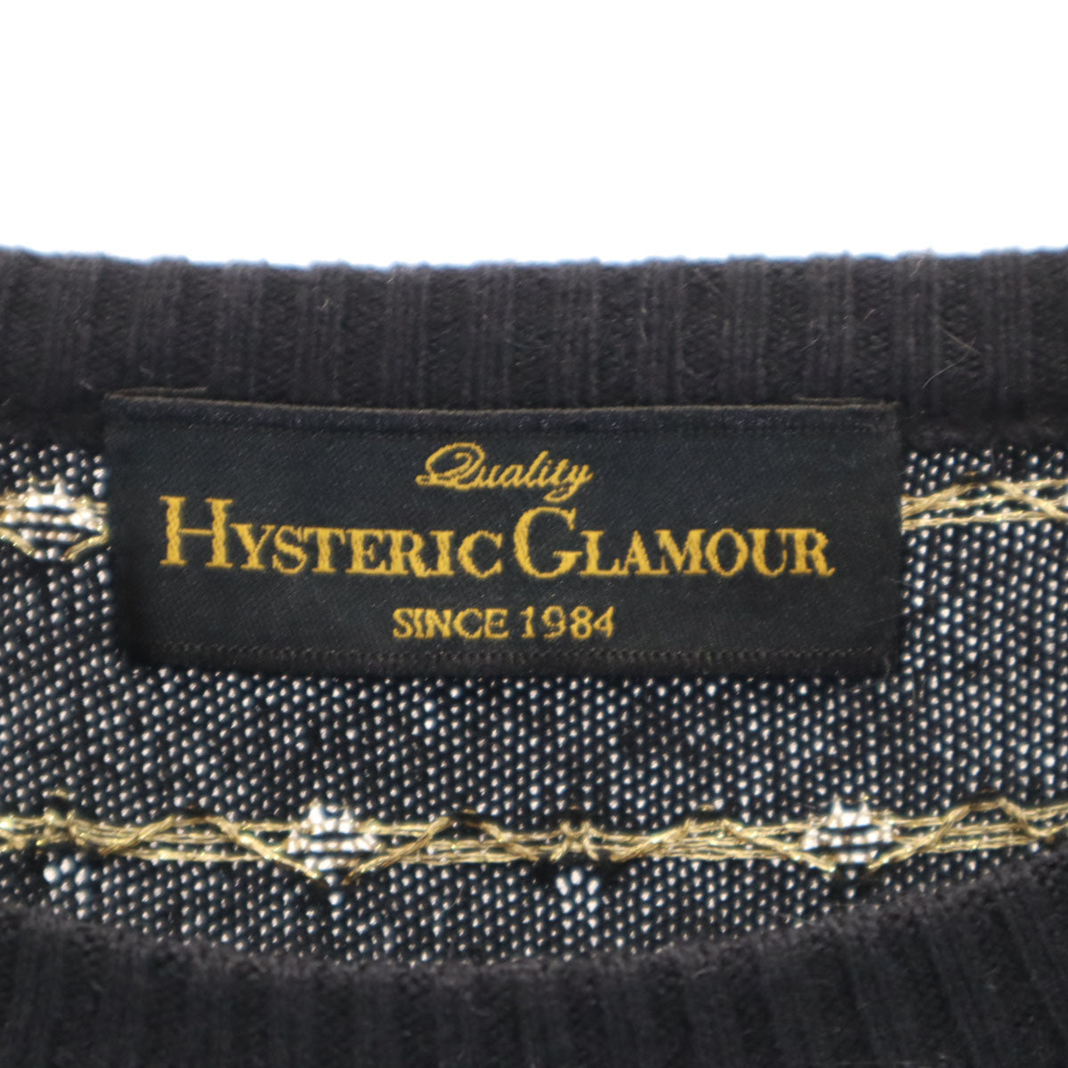 HYSTERIC GLAMOUR ヒステリックグラマー 日本製 ユニコーン 長袖 ニット FREE ブラック セーター レディース