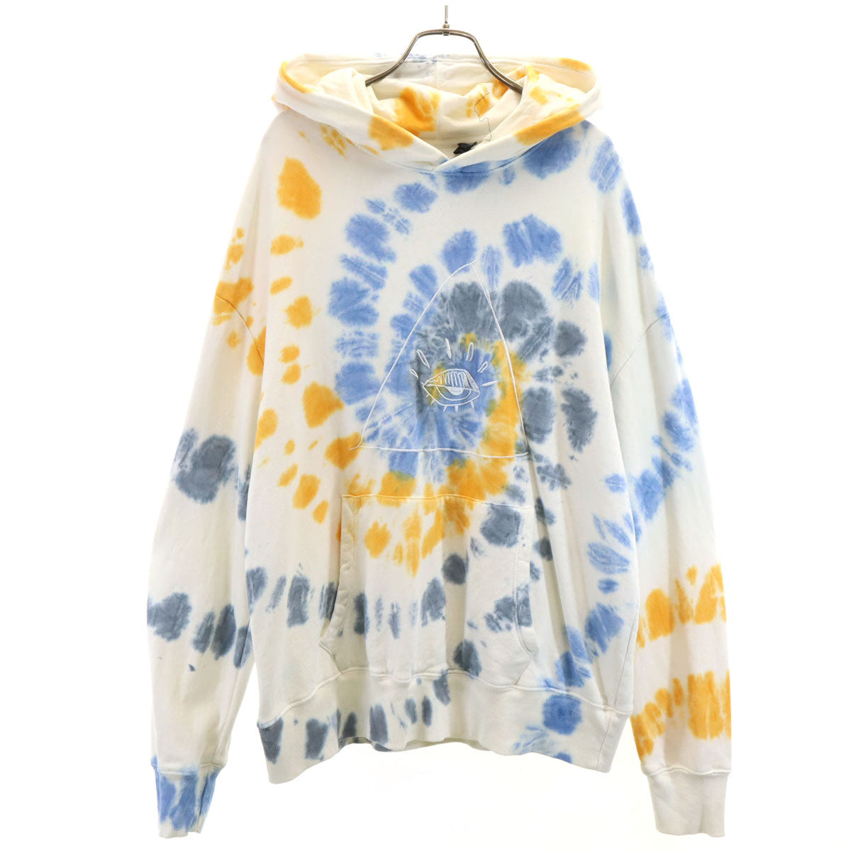 Desigual デシグアル タイダイ 長袖 スウェットパーカー L ホワイト メンズ