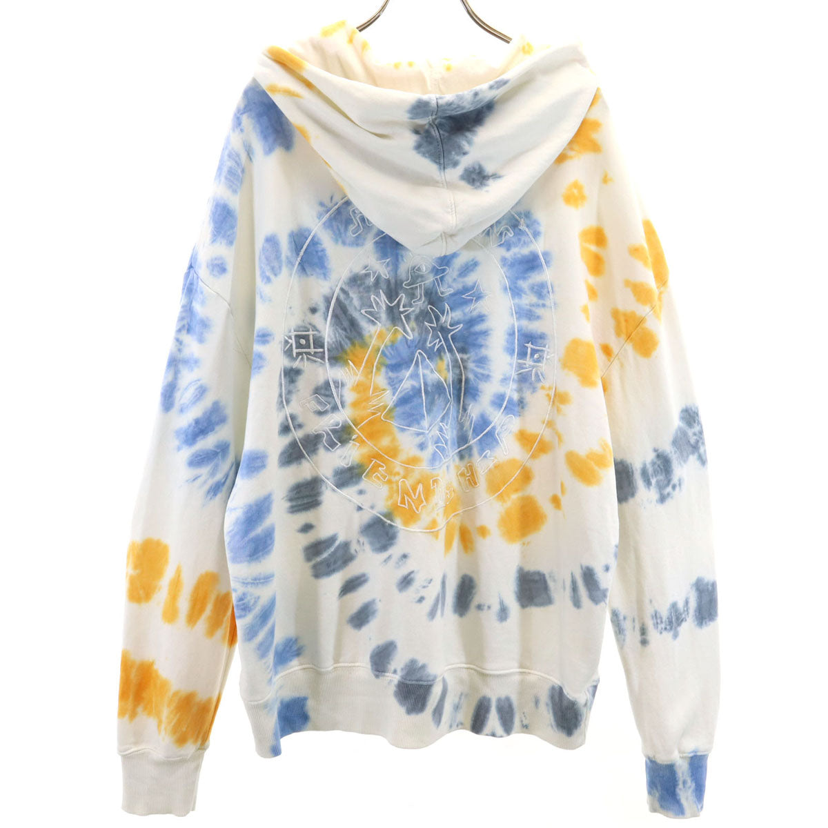 Desigual デシグアル タイダイ 長袖 スウェットパーカー L ホワイト メンズ