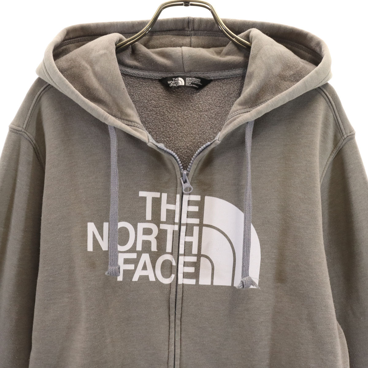 THE NORTH FACE ノースフェイス 長袖 スウェット ジップパーカー M グレー A3MB4 アウトドア 裏起毛 メンズ
