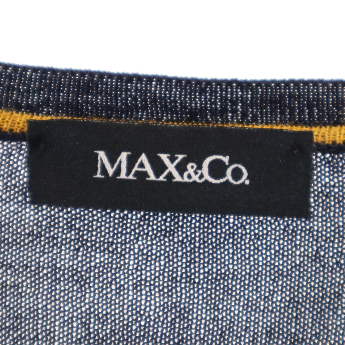 MAX&CO マックスアンドコー 長袖 Vネック ニットカーディガン L ネイビー レディース