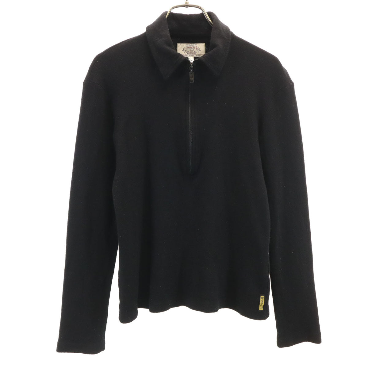 ARMANI JEANS アルマーニジーンズ 90s 00s イタリア製 オールド 長袖 ハーフジップ ニット M ブラック セーター レディース
