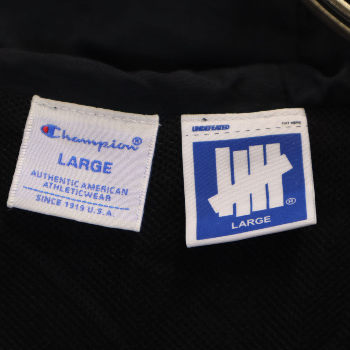 Champion チャンピオン UNDEFEATED アンディフィーテッド コラボ アノラックパーカー L ブラック メンズ