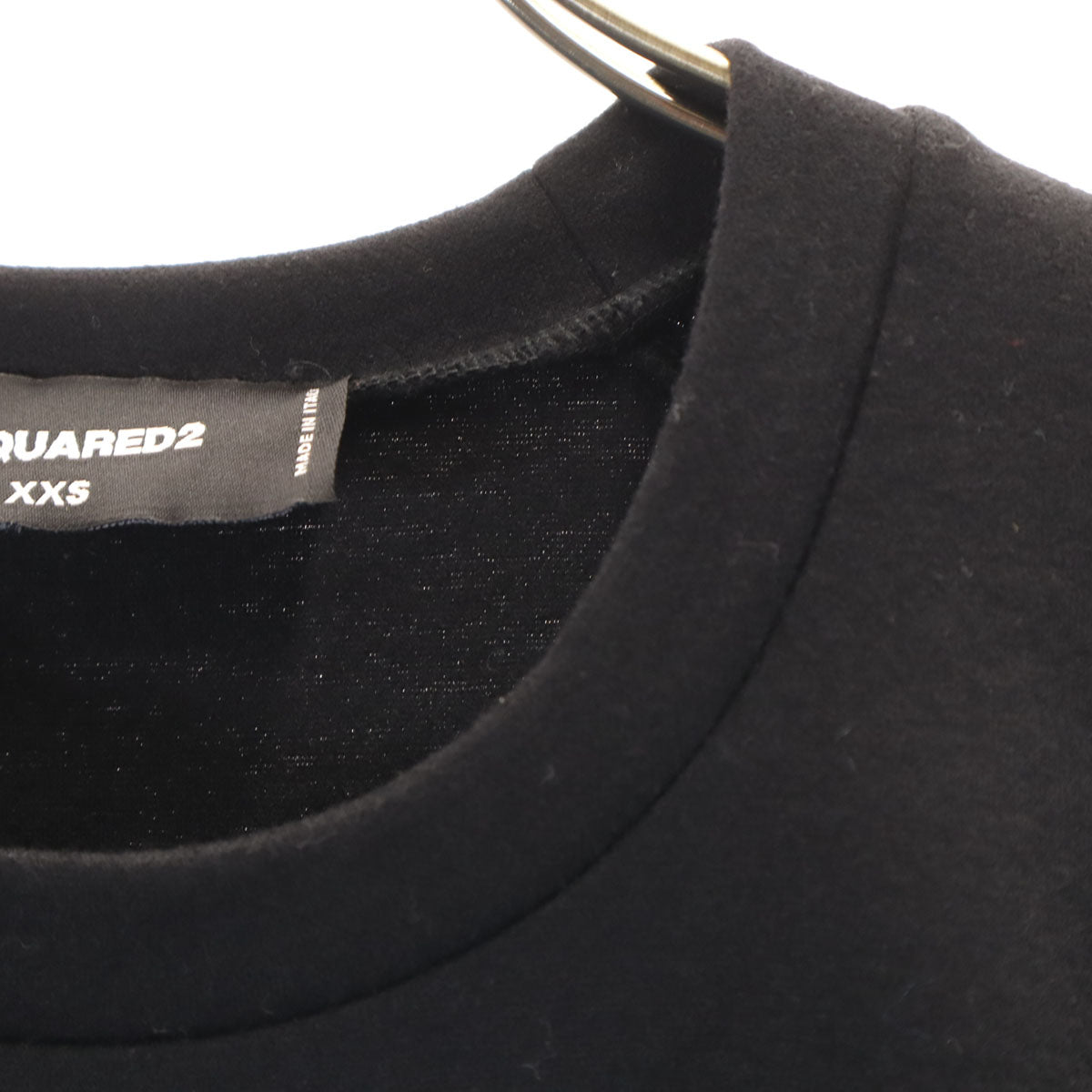 美品 DSQUARED2 ディースクエアード イタリア製 半袖 ワンピース XXS ブラック レディース