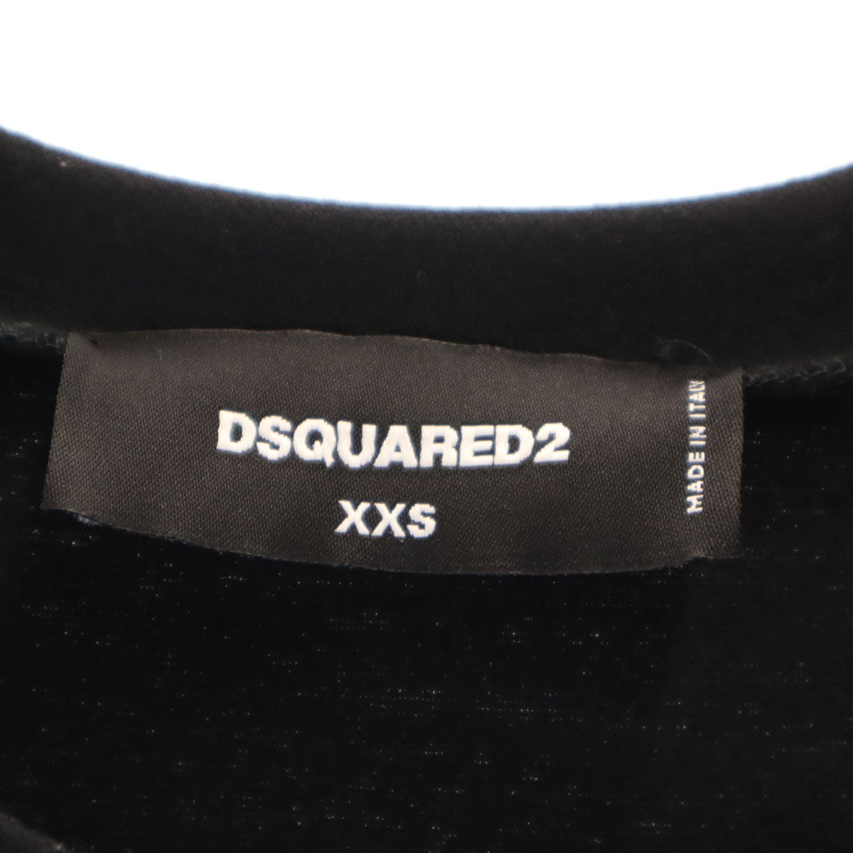 美品 DSQUARED2 ディースクエアード イタリア製 半袖 ワンピース XXS ブラック レディース