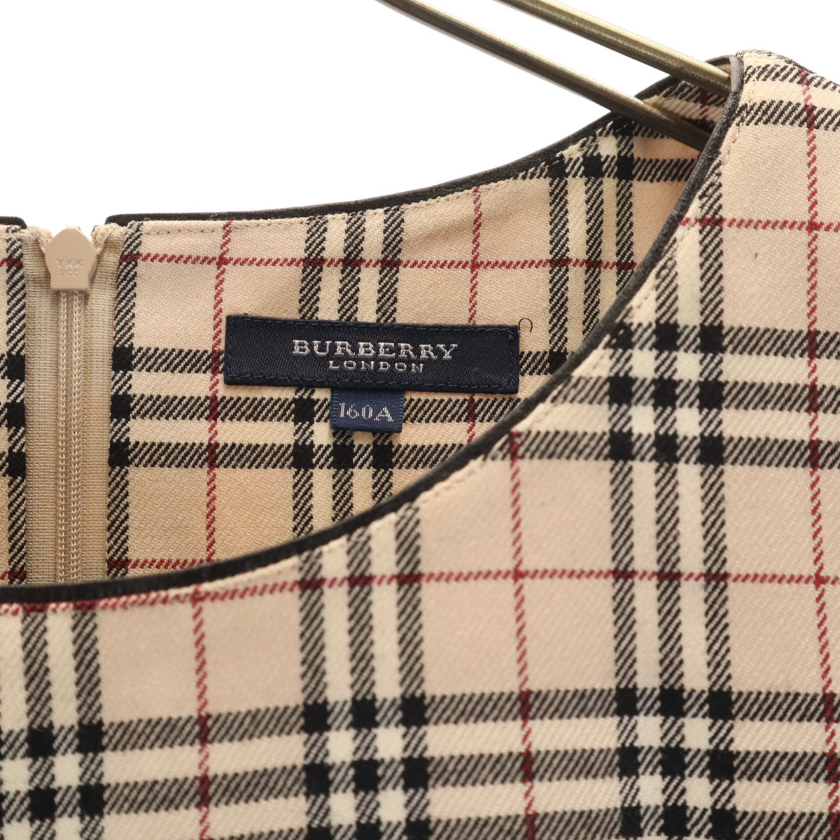 BURBERRY LONDON バーバリーロンドン 未使用 ノバチェック ノースリーブ ワンピース 160 ベージュ 三陽商会 キッズ