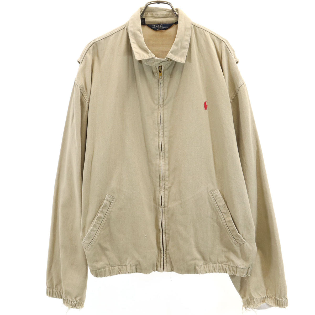 Polo by Ralph Lauren ポロバイラルフローレン 80s USA製 ヴィンテージ チンスト 三角タグ ブルゾン L ベージュ ジャケット メンズ