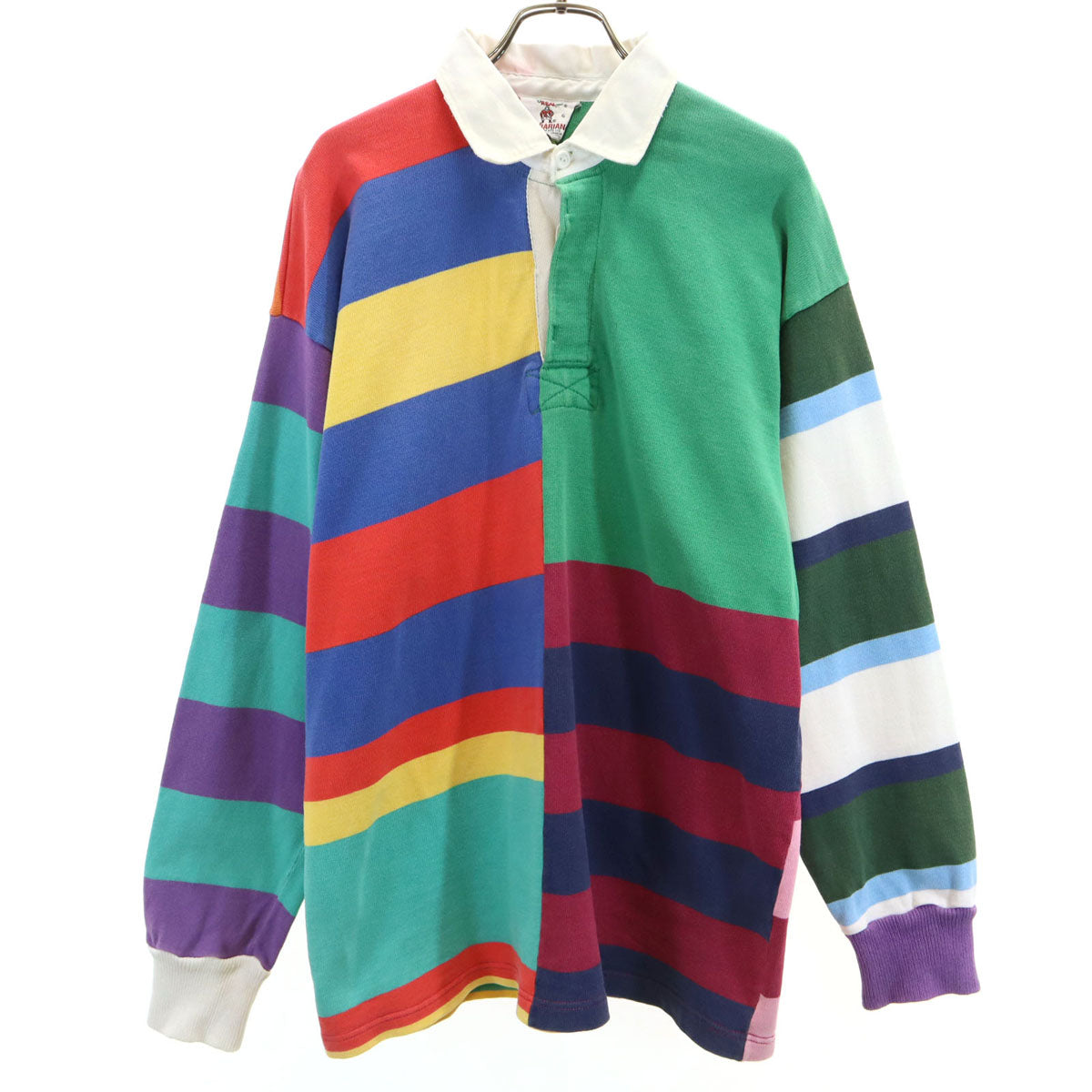 Barbarian バーバリアン 80s 90s カナダ製 ヴィンテージ 長袖 ラガーシャツ L マルチ メンズ