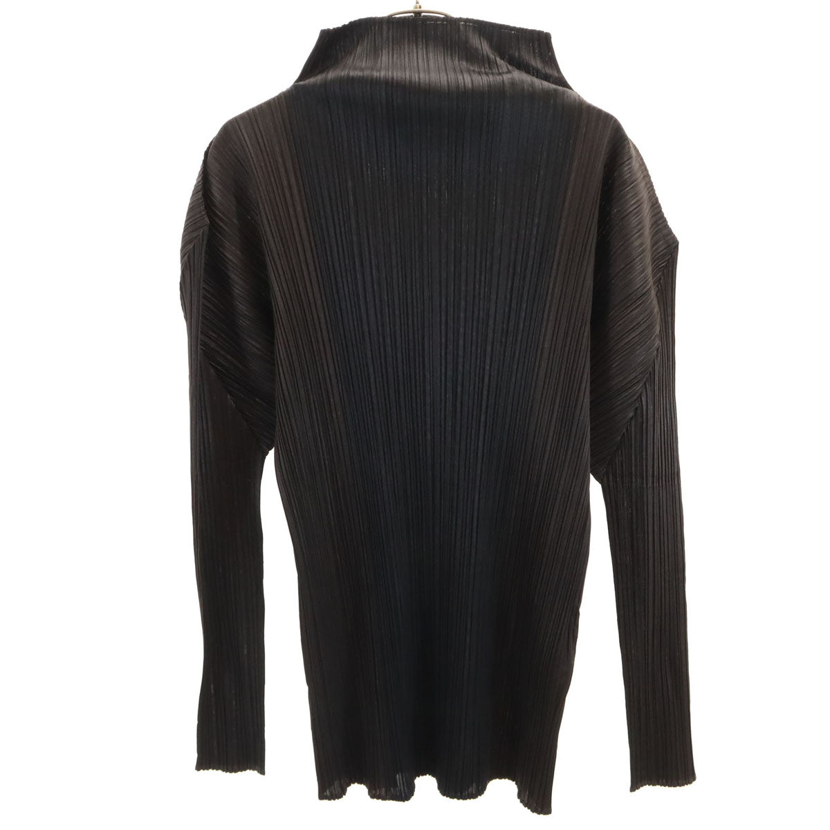 PLEATS PLEASE プリーツプリーズ 90s 日本製 オールド 長袖 ハイネック プリーツ カットソー F ブラック イッセイミヤケ トップス レディース