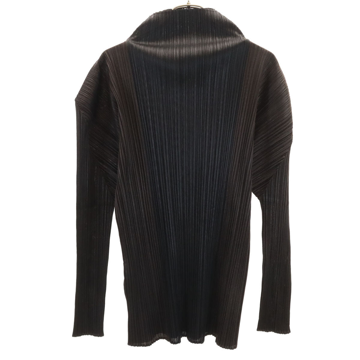 PLEATS PLEASE プリーツプリーズ 90s 日本製 オールド 長袖 ハイネック プリーツ カットソー F ブラック イッセイミヤケ トップス レディース