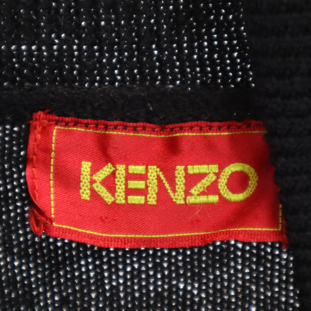 KENZO ケンゾー 90s 日本製 オールド 花刺繍 長袖 タートルネック セーター 2 ブラック ニット レディース