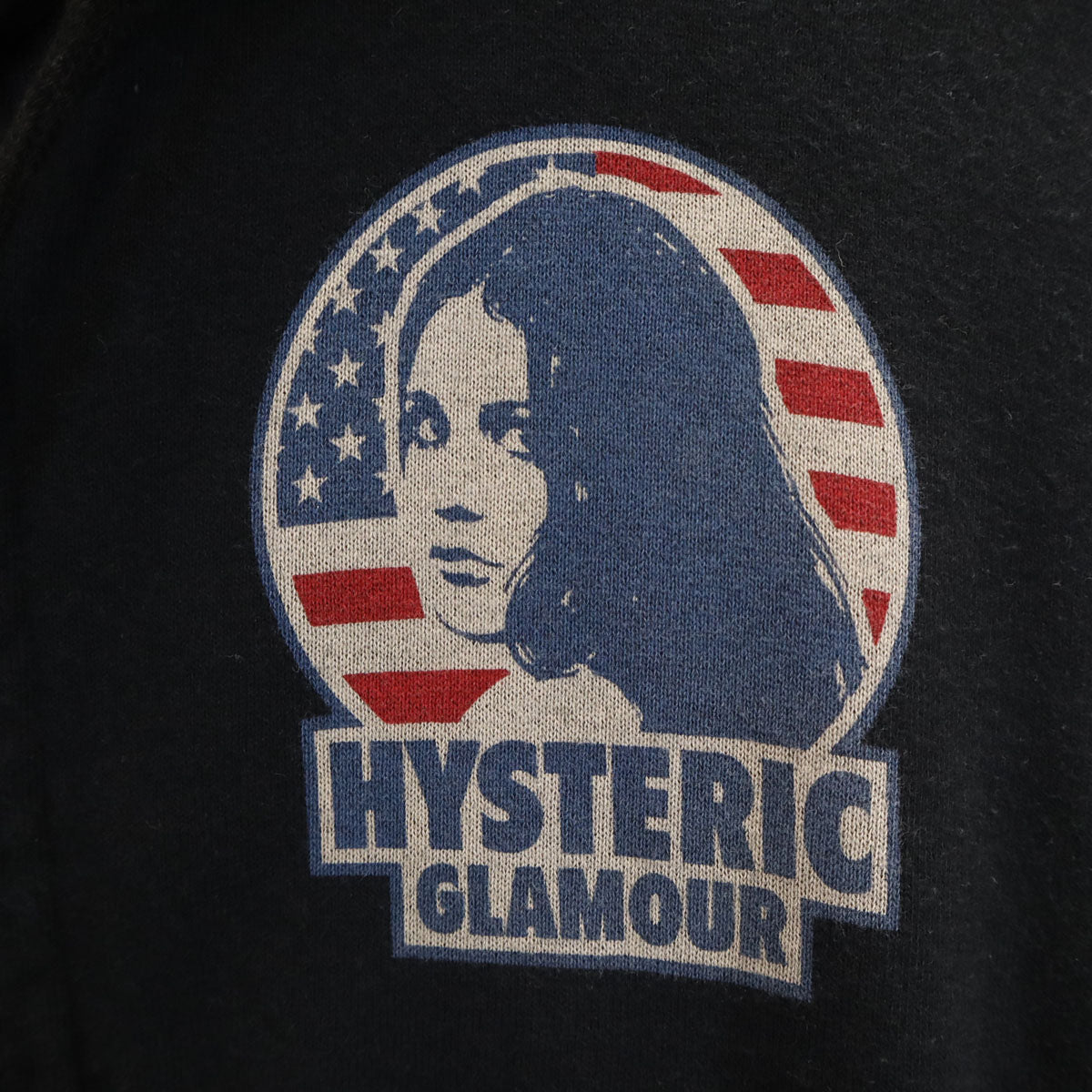 HYSTERIC GLAMOUR ヒステリックグラマー 日本製 バックロゴ 長袖 スウェット ジップパーカー L ブラック レディース