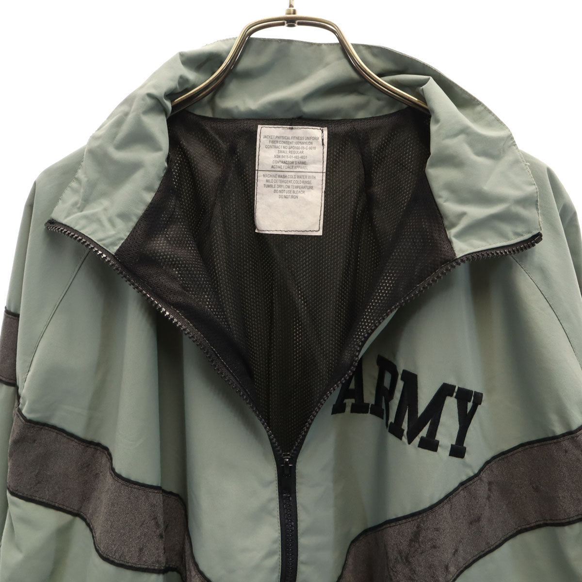US ARMY アメリカ軍 PFU トレーニング ジャケット S セージグリーン ミリタリー メンズ