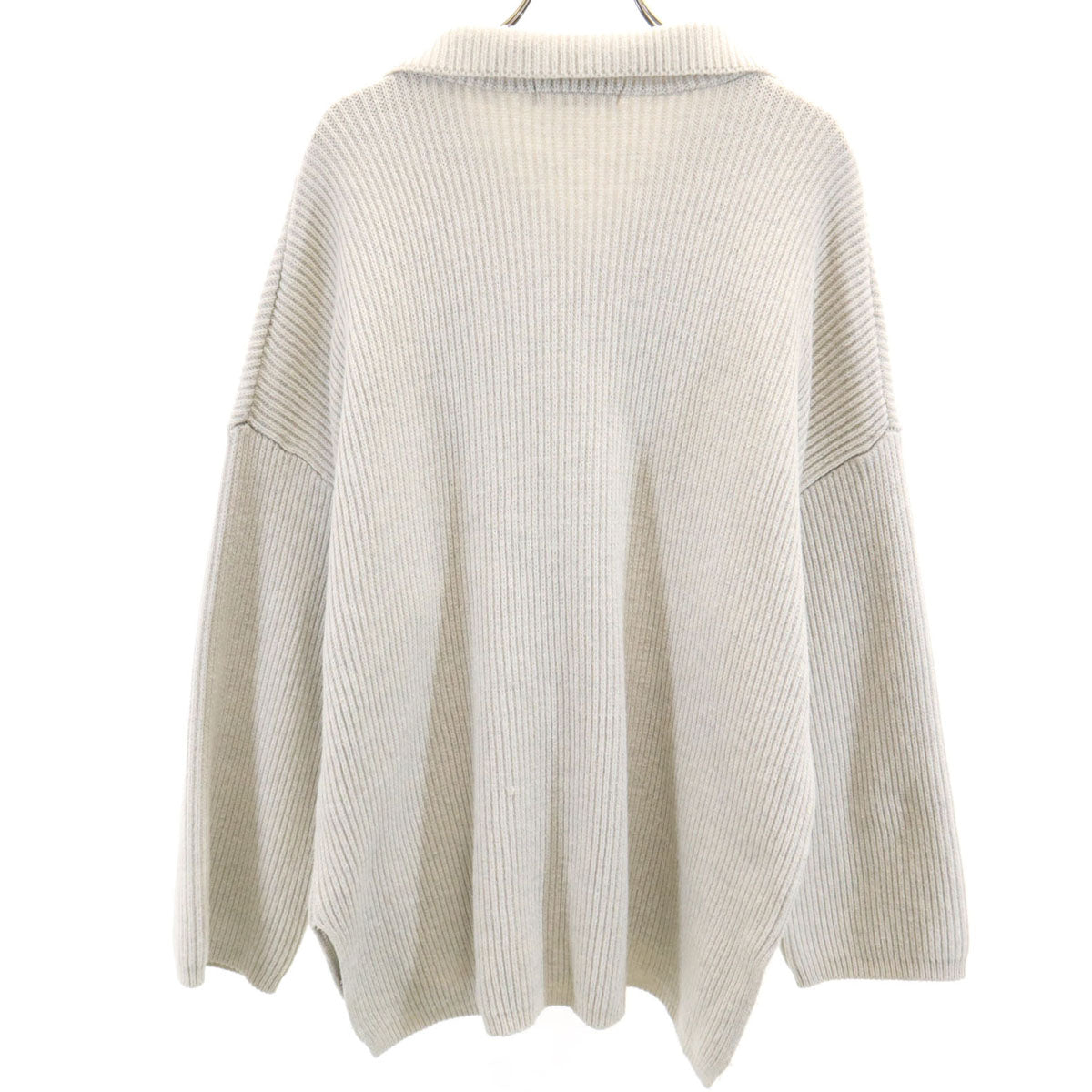 MOUSSY マウジー 長袖 ハーフジップ ニット F アイボリー系 セーター レディース