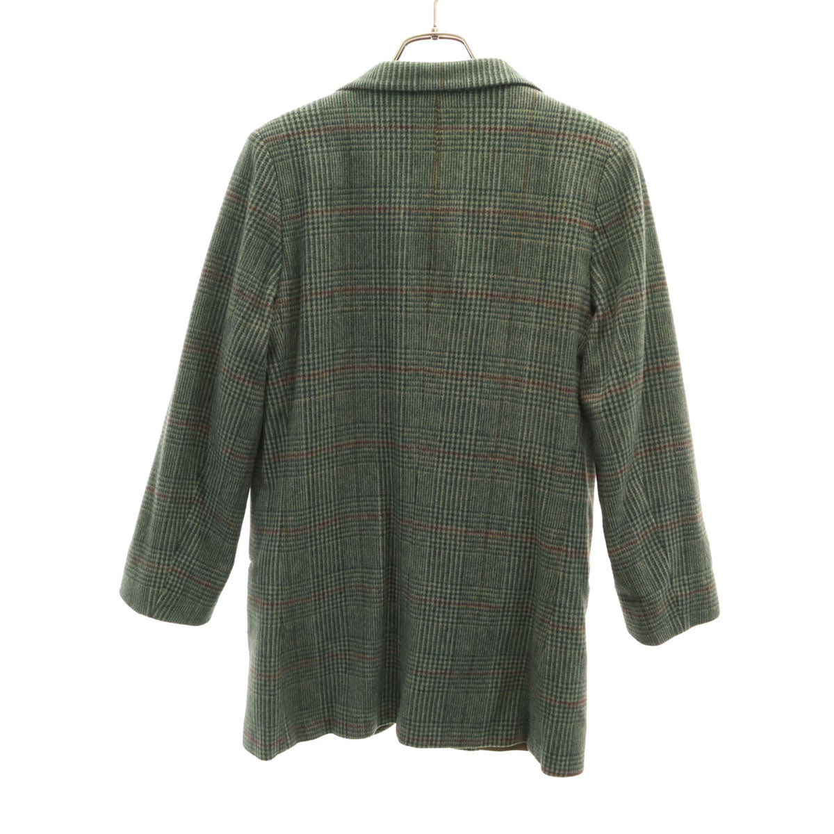 L.L.Bean エルエルビーン 80s USA製 ヴィンテージ グレンチェック テーラードジャケット 4R カーキ アウトドア レディース
