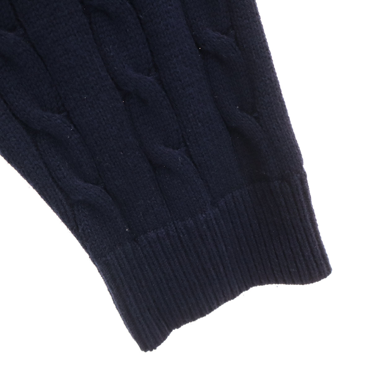 BLACK LABEL CRESTBRIDGE ブラックレーベルクレストブリッジ 長袖 ケーブル ニット 3 ネイビー セーター メンズ