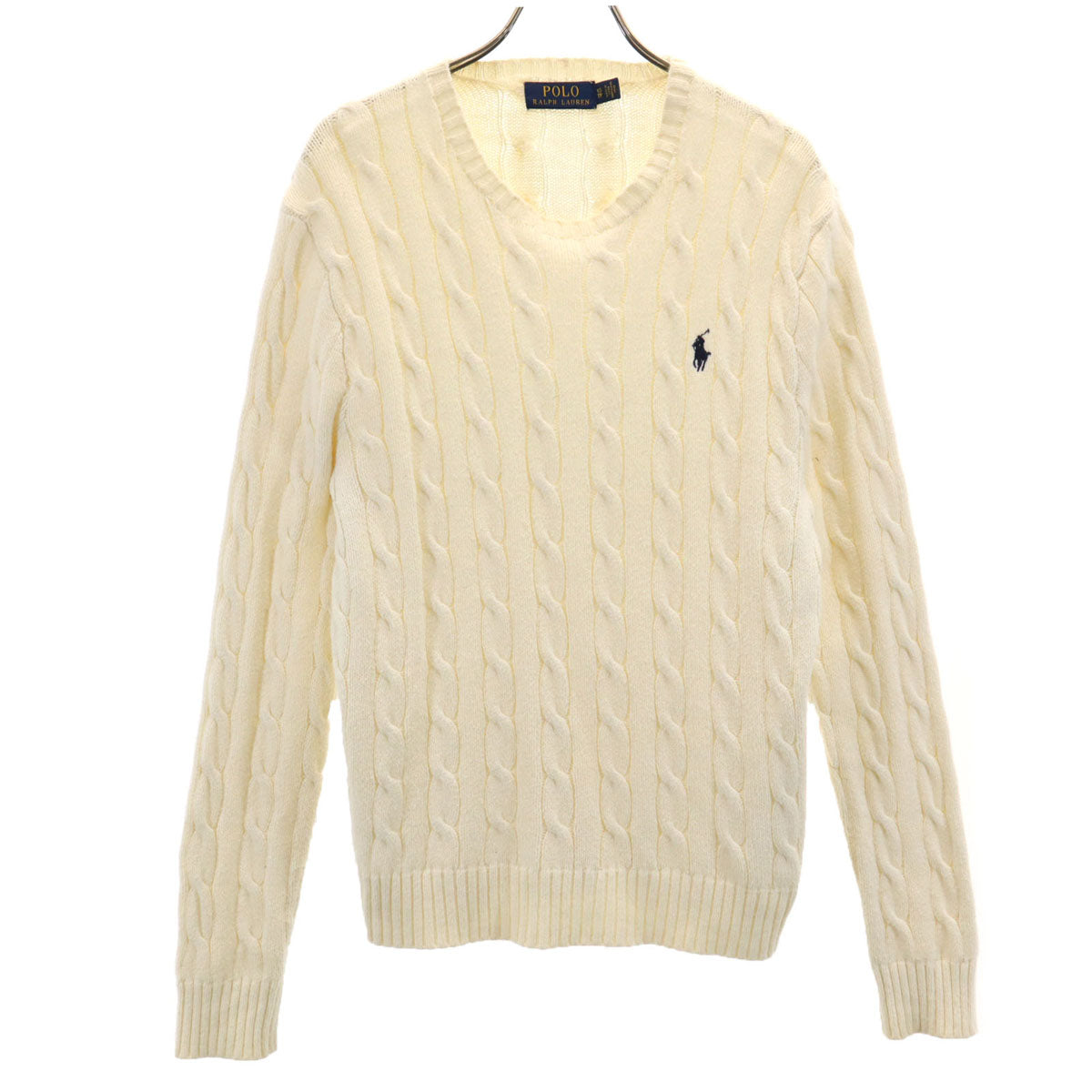 POLO RALPH LAUREN ポロラルフローレン 長袖 ニット XS ホワイト セーター メンズ