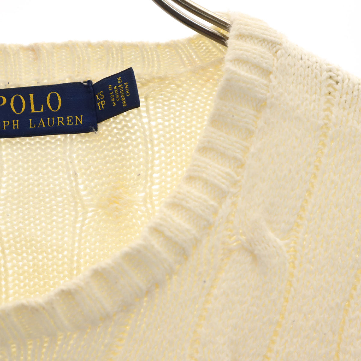 POLO RALPH LAUREN ポロラルフローレン 長袖 ニット XS ホワイト セーター メンズ